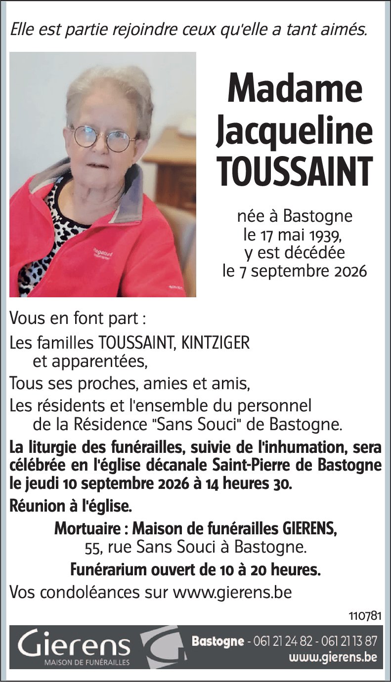 Jacqueline TOUSSAINT