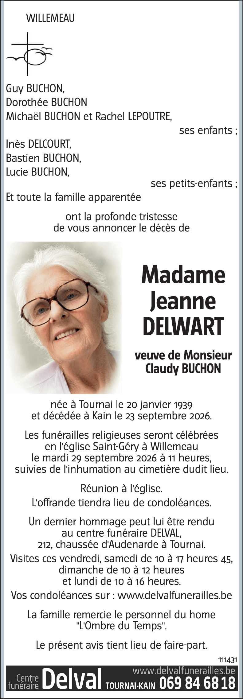 Jeanne DELWART