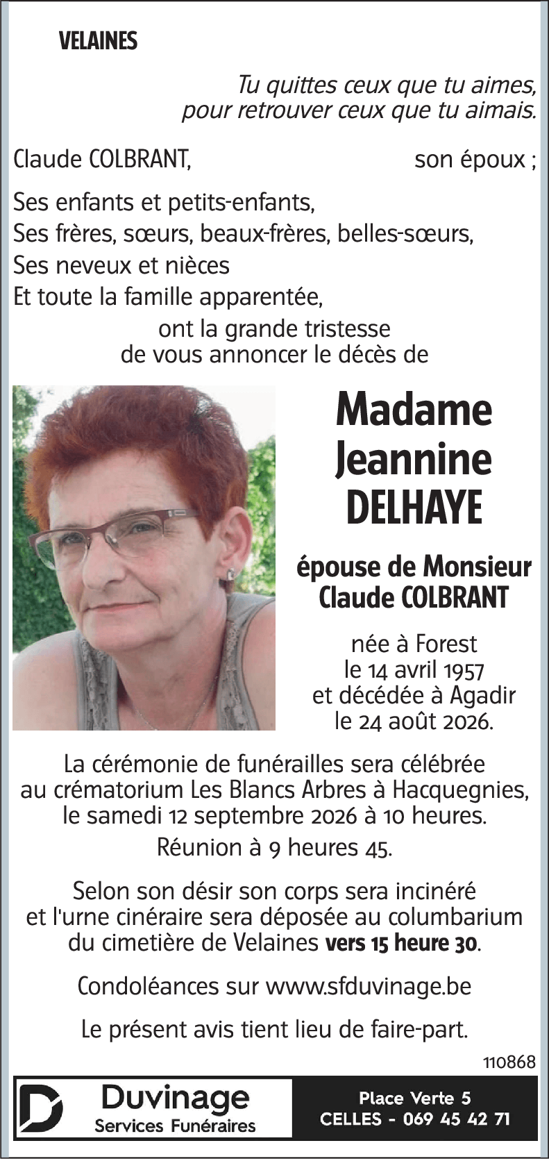 Jeannine DELHAYE