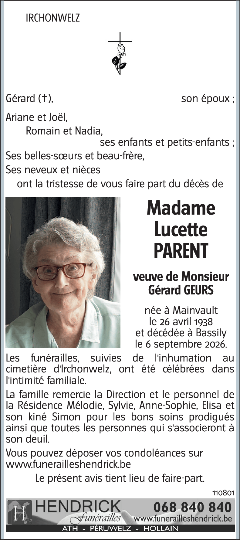 Lucette PARENT