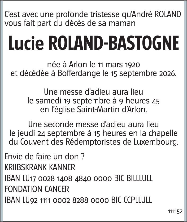 Lucie ROLAND-BASTOGNE