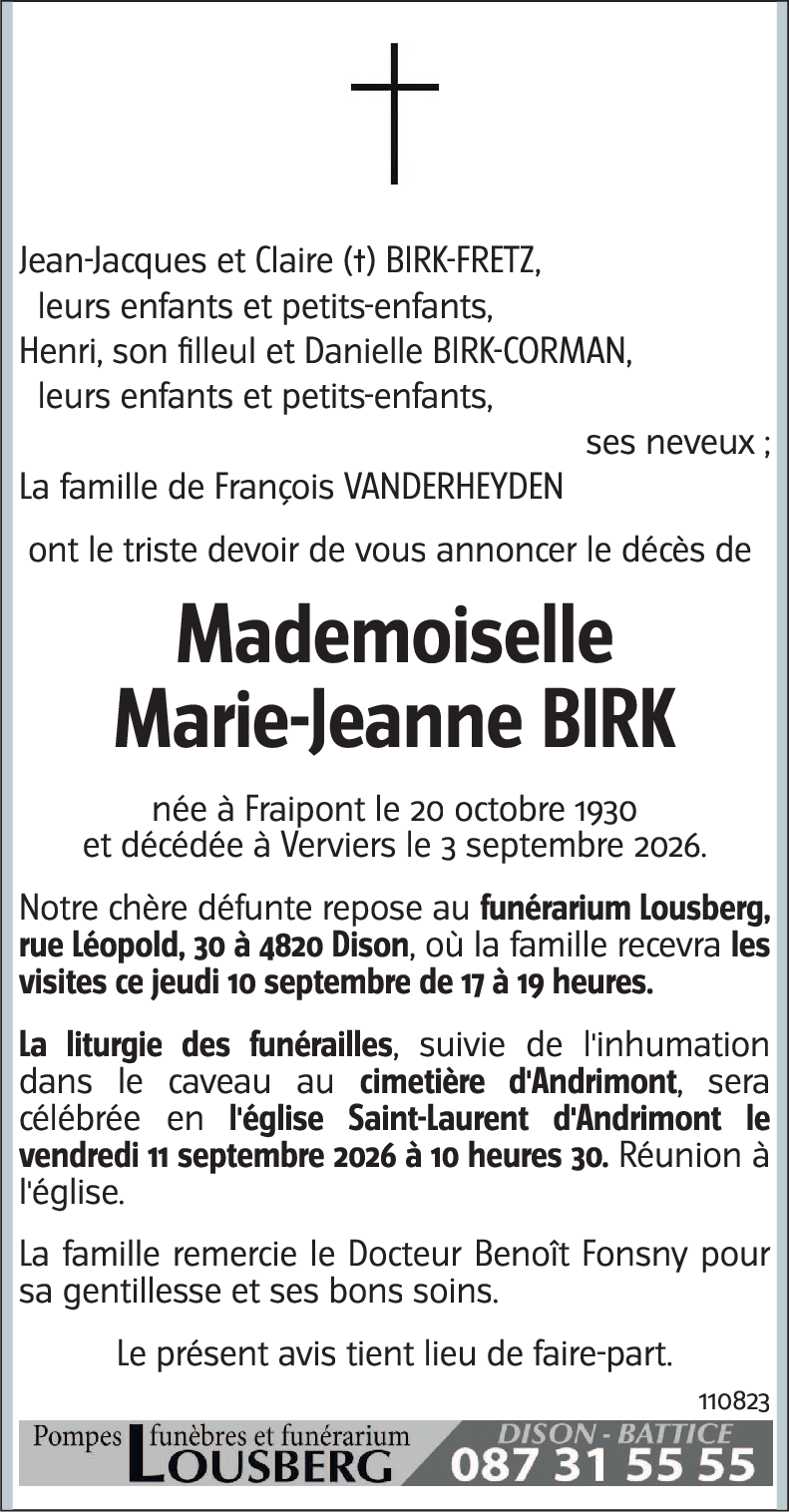 Marie-Jeanne BIRK
