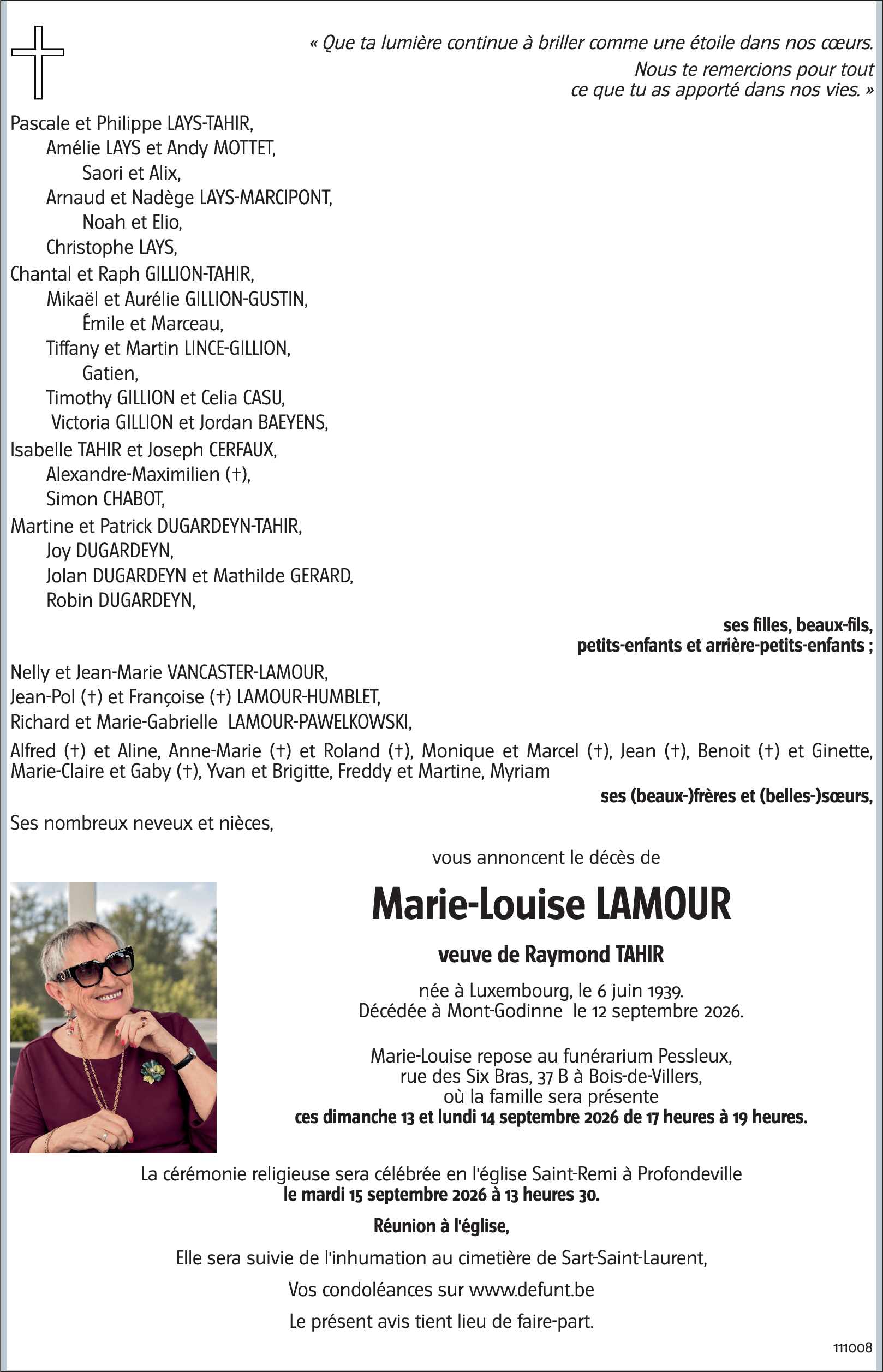 Marie-Louise LAMOUR