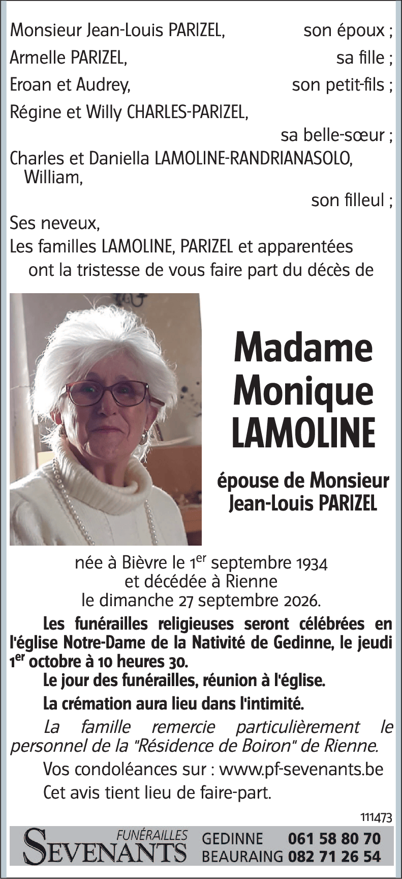 Monique LAMOLINE