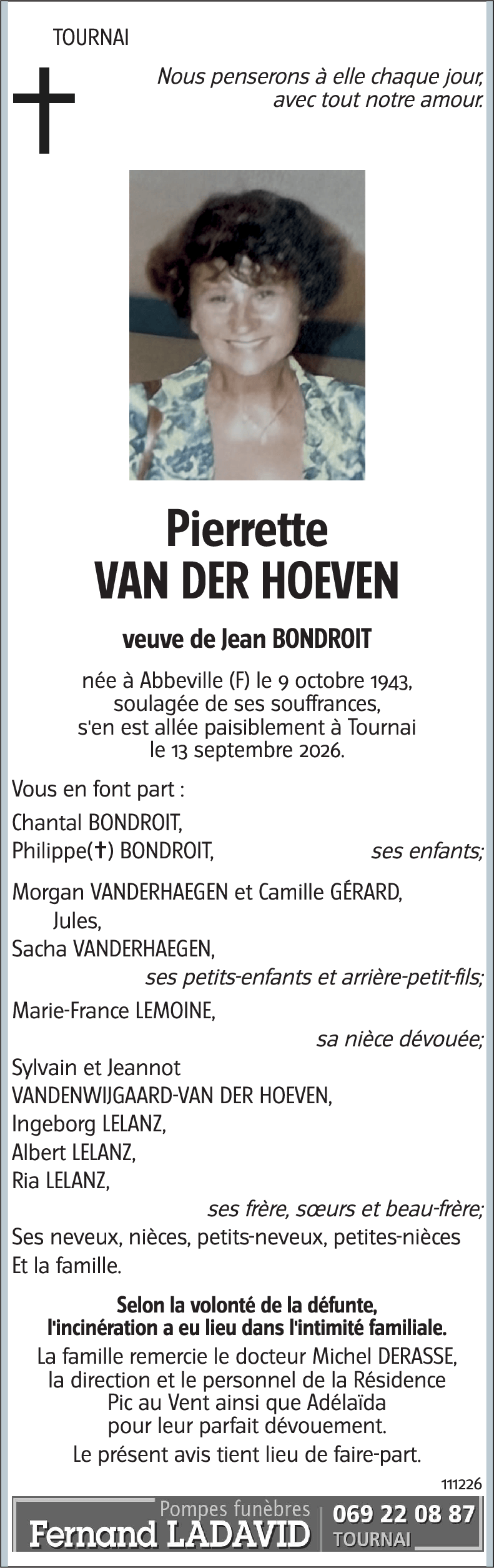 Pierette VAN DER HOEVEN