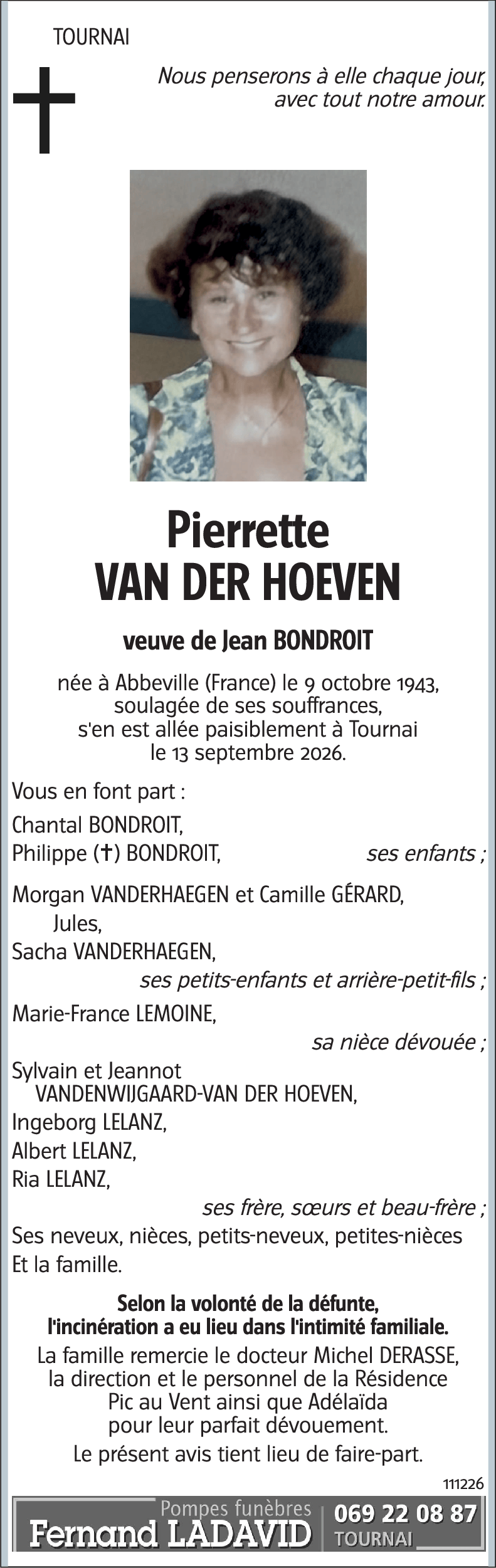 Pierrette VAN DER HOEVEN
