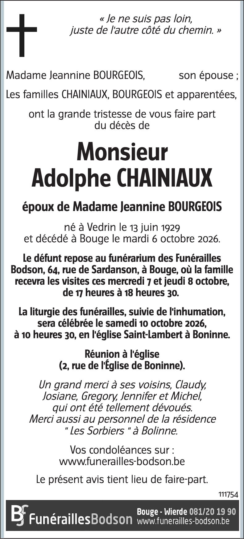 Adolphe CHAINIAUX