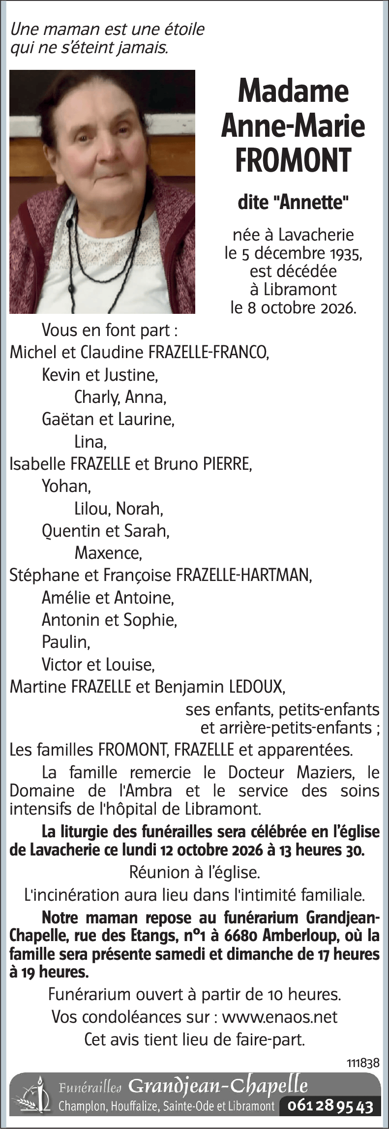Anne-Marie FROMONT