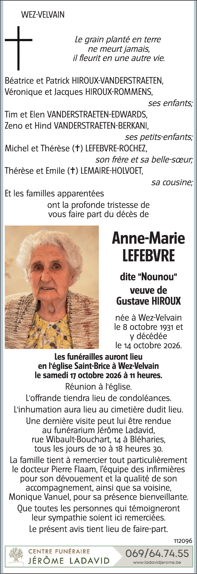 Anne-Marie LEFEBVRE