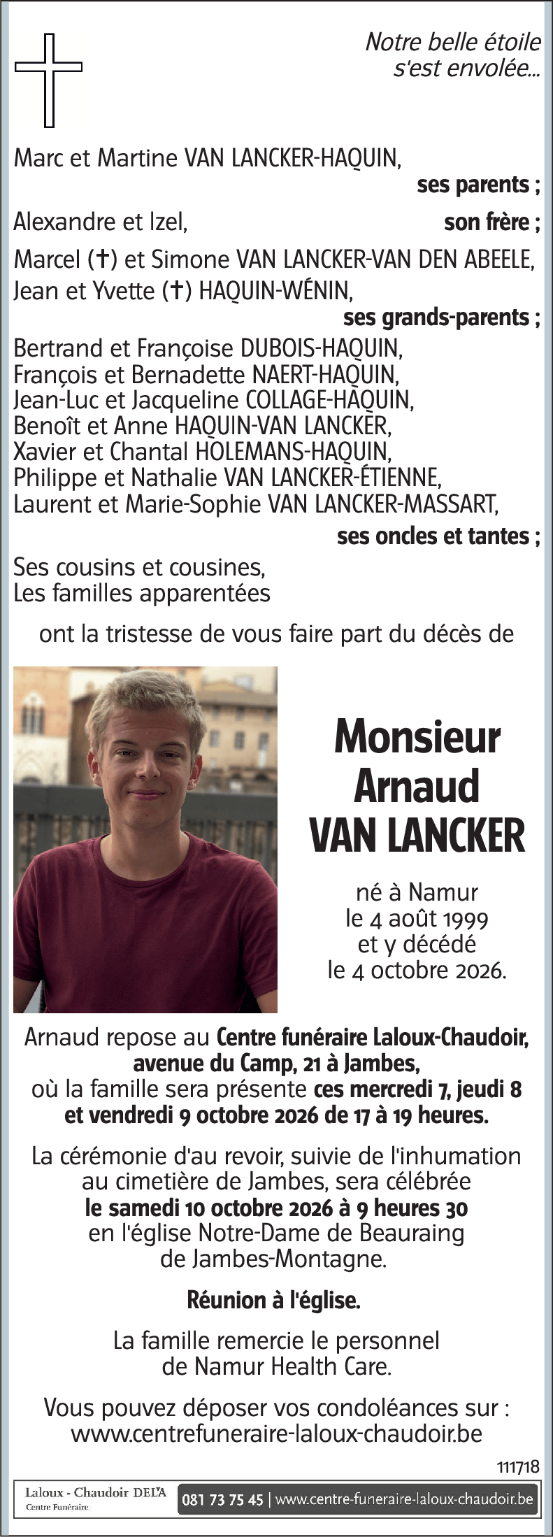 Arnaud VAN LANCKER