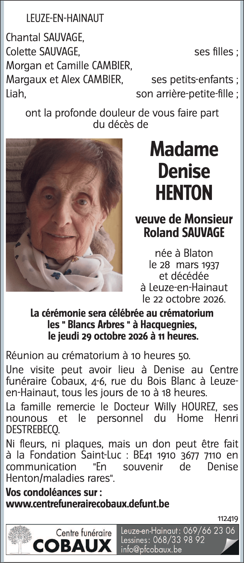 Denise HENTON