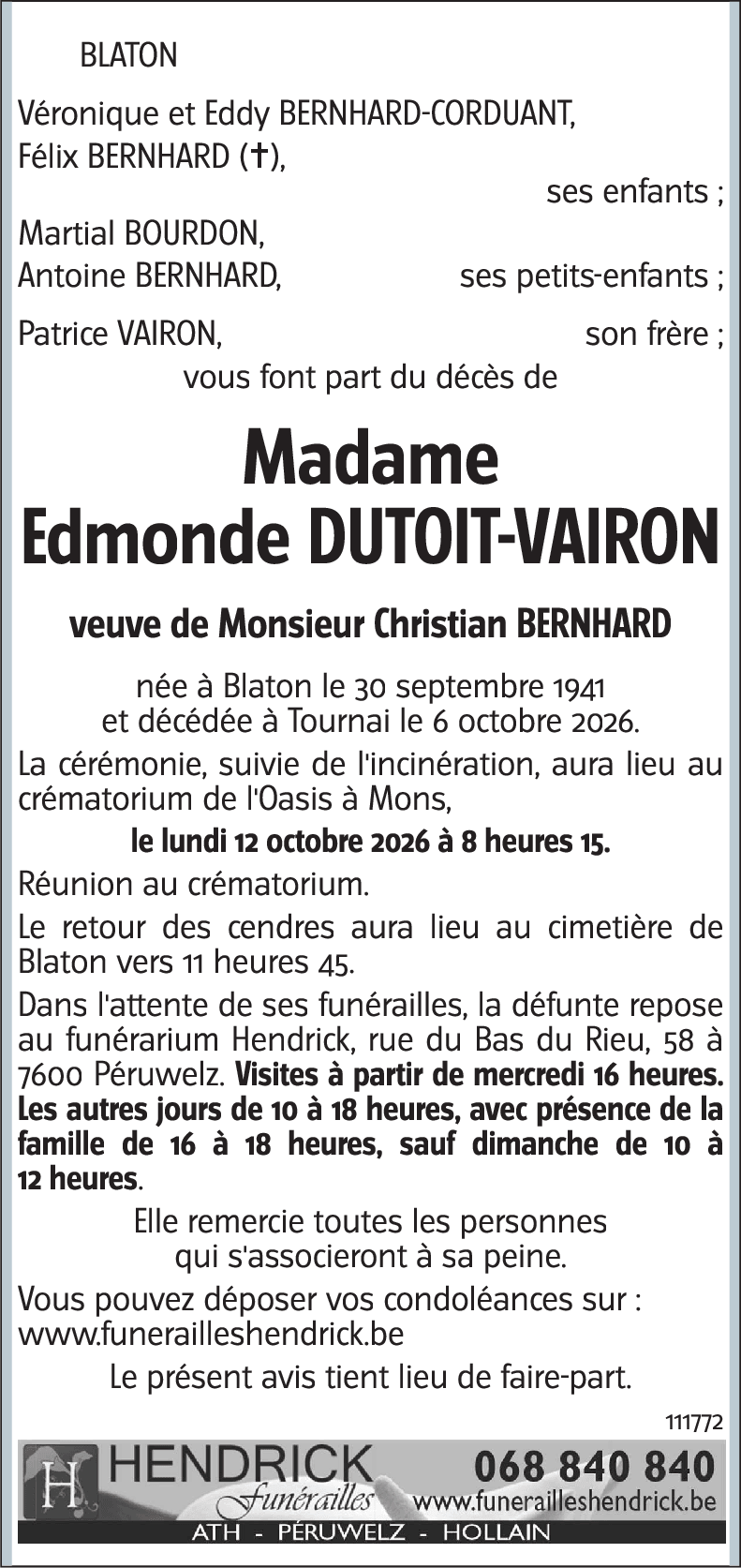 Edmonde DUTOIT-VAIRON
