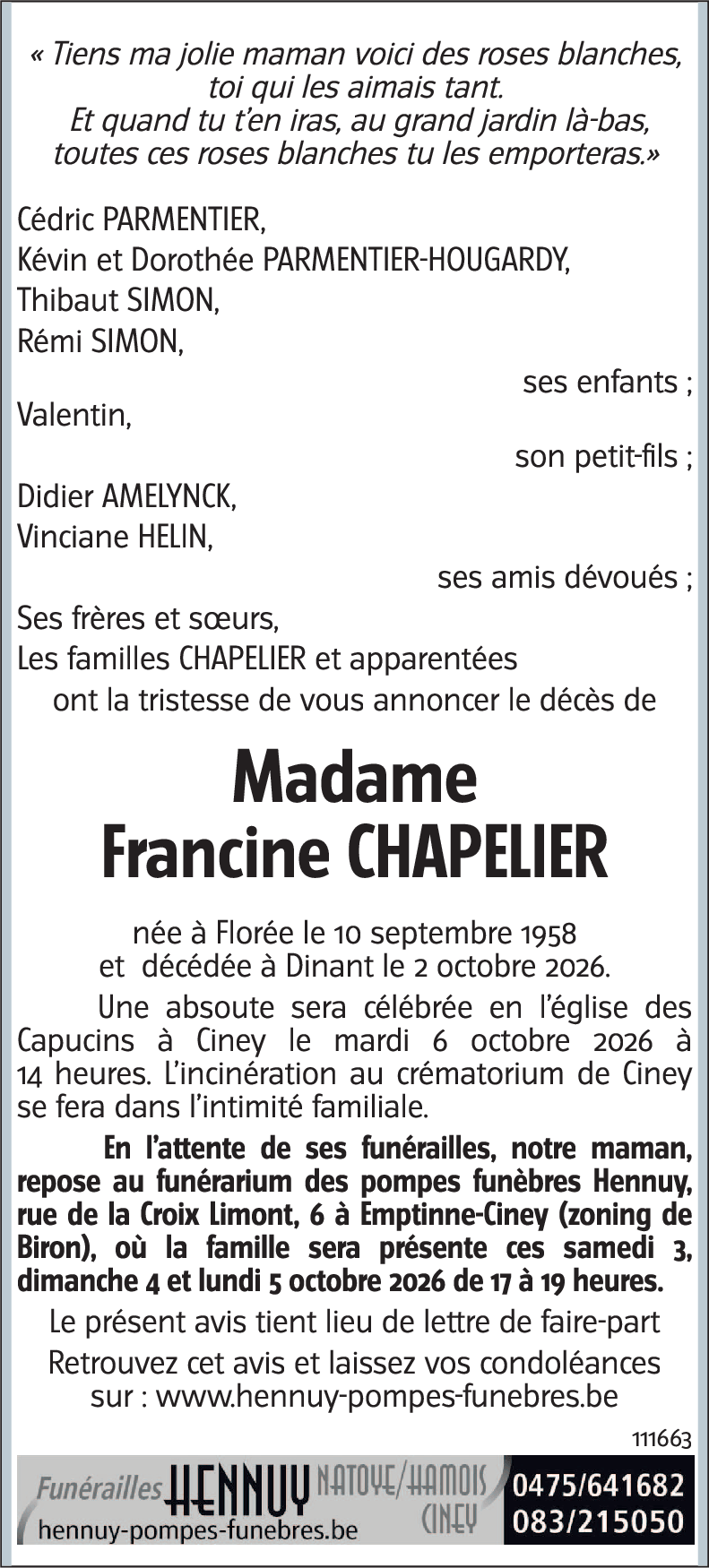 Francine CHAPELIER