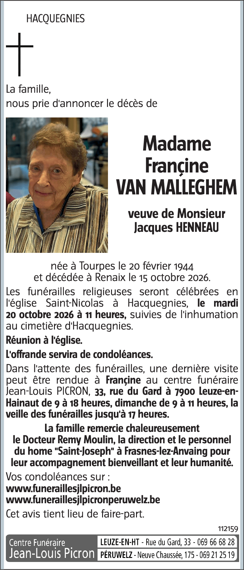 Françine VAN MALLEGHEM