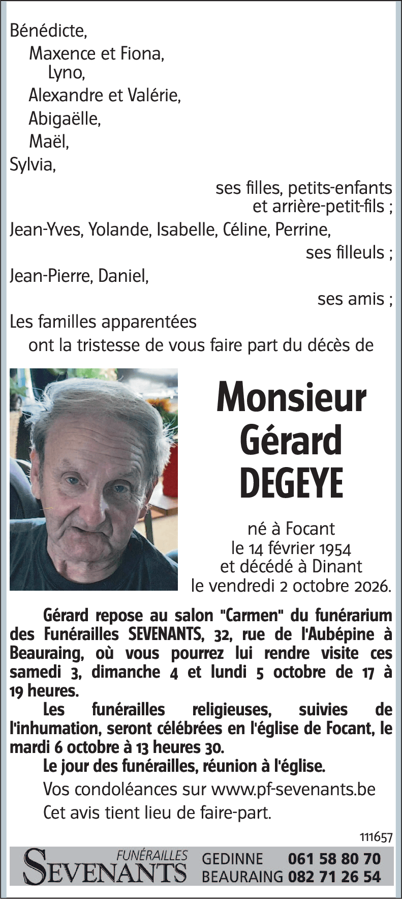 Gérard DEGEYE