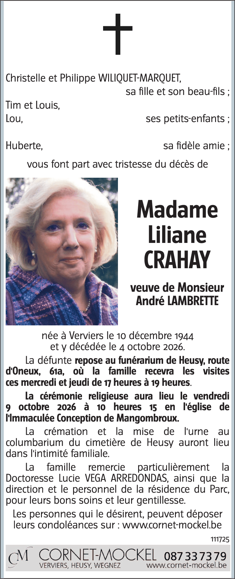 Liliane CRAHAY