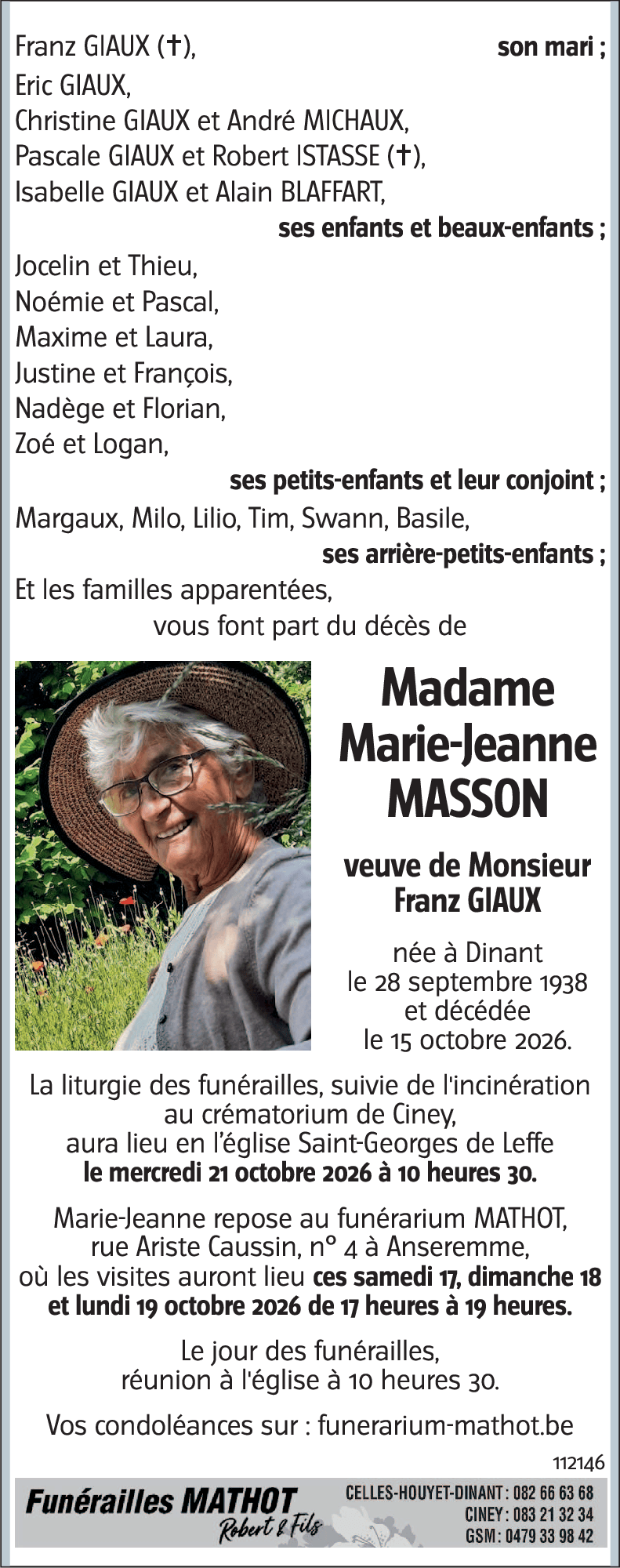 Marie-Jeanne MASSON