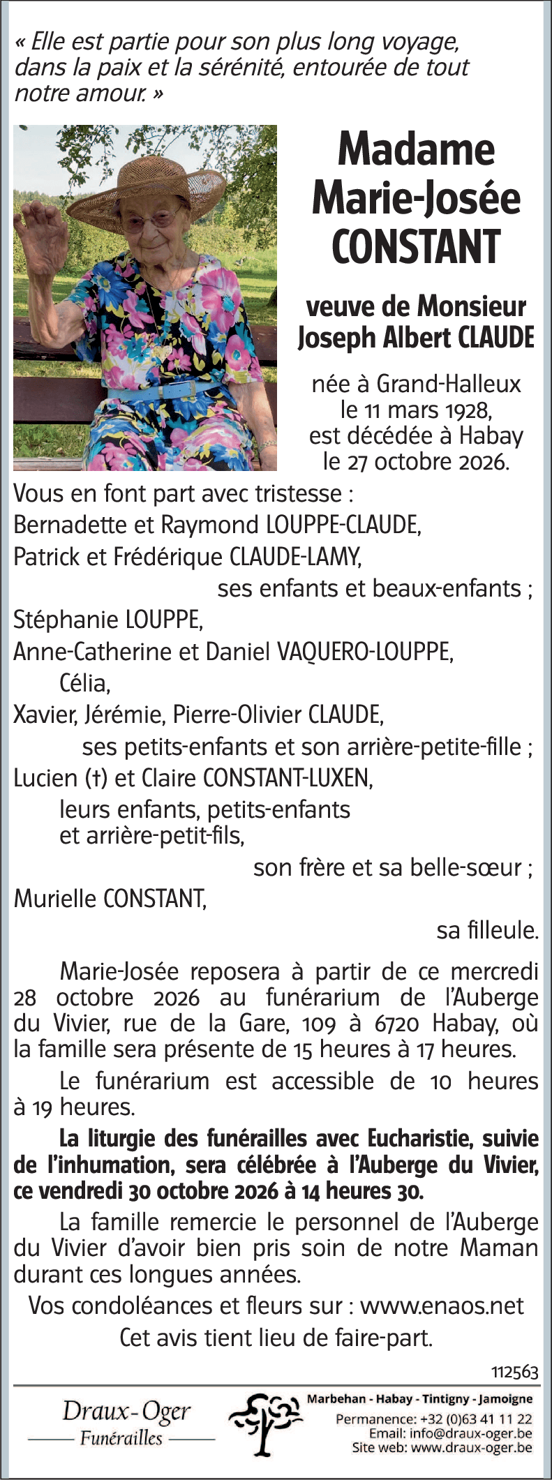 Marie-Josée CONSTANT
