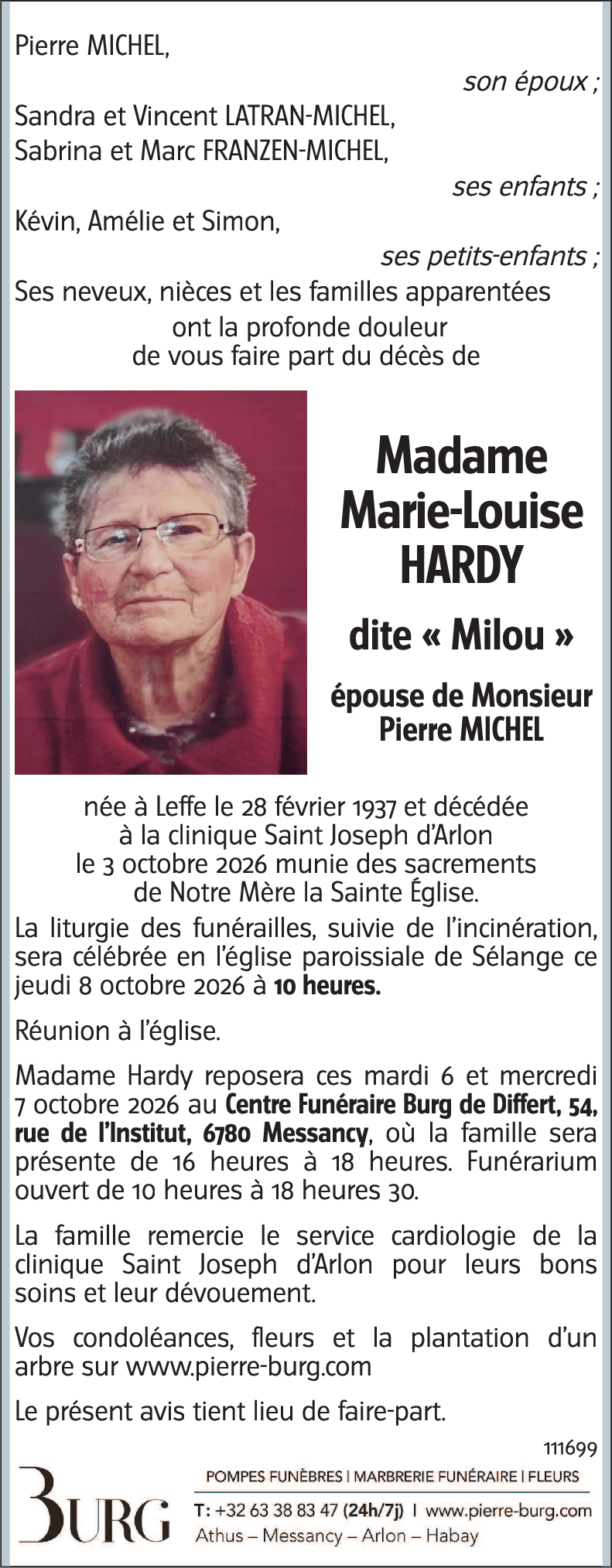 Marie-Louise HARDY