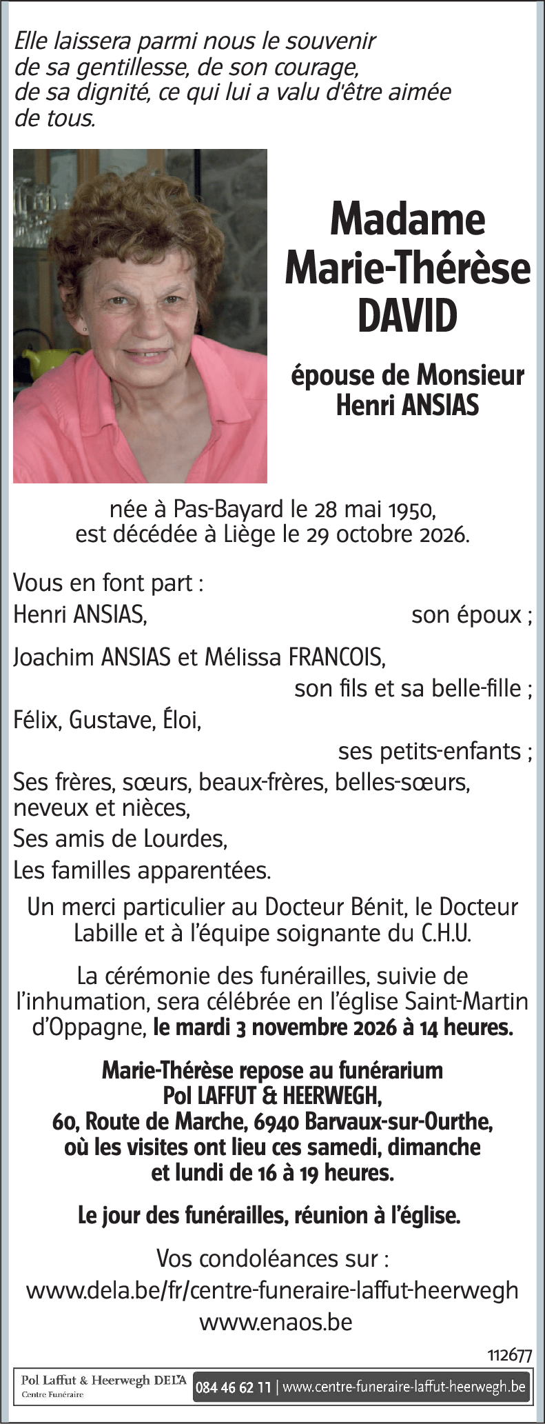 Marie-Thérèse DAVID