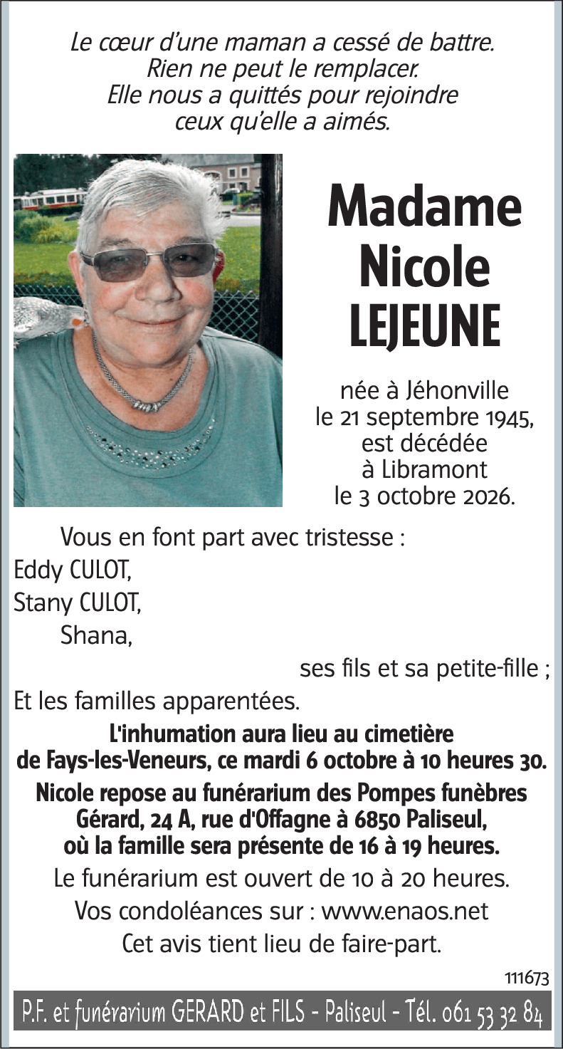 Nicole LEJEUNE