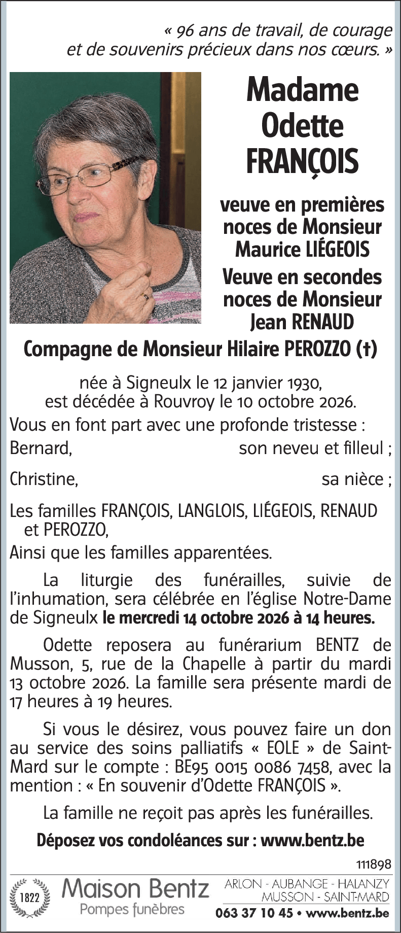 Odette FRANCOIS